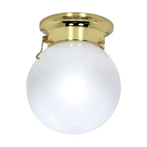 1 LIGHT 6" FLUSH W/PULL CHAIN