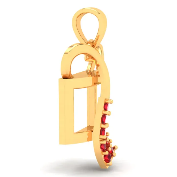 14k Gift Shaped Sleek Gold Pendant From Amazea Collection