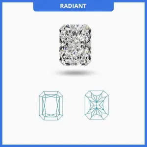 1.60CT J-K/VS2-SI1 Radiant Cut Diamond MDL#D9277-2