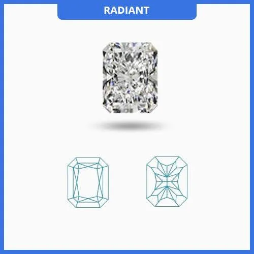 1.60CT J-K/VS2-SI1 Radiant Cut Diamond MDL#D9277-2