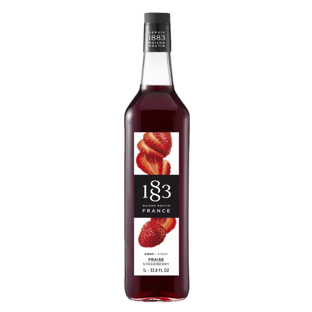 1883 Strawberry Syrup 1L Glass Bottle