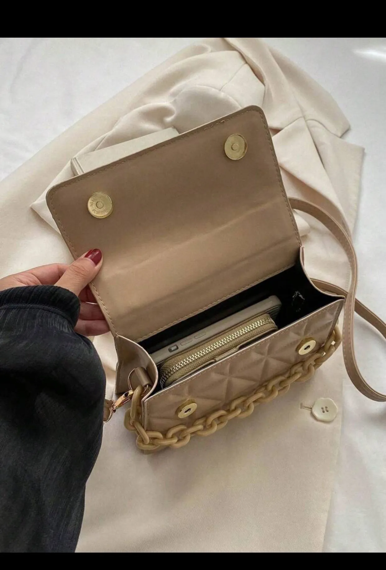 2025 New Trendy fashion one shoulder dialogue packege,Simple diamond grid popular handbag (imported)