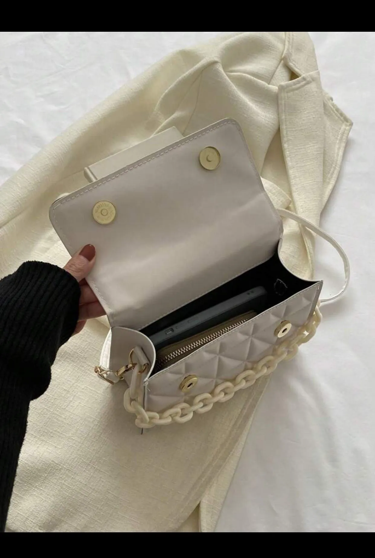 2025 New Trendy fashion one shoulder dialogue packege,Simple diamond grid popular handbag (imported)