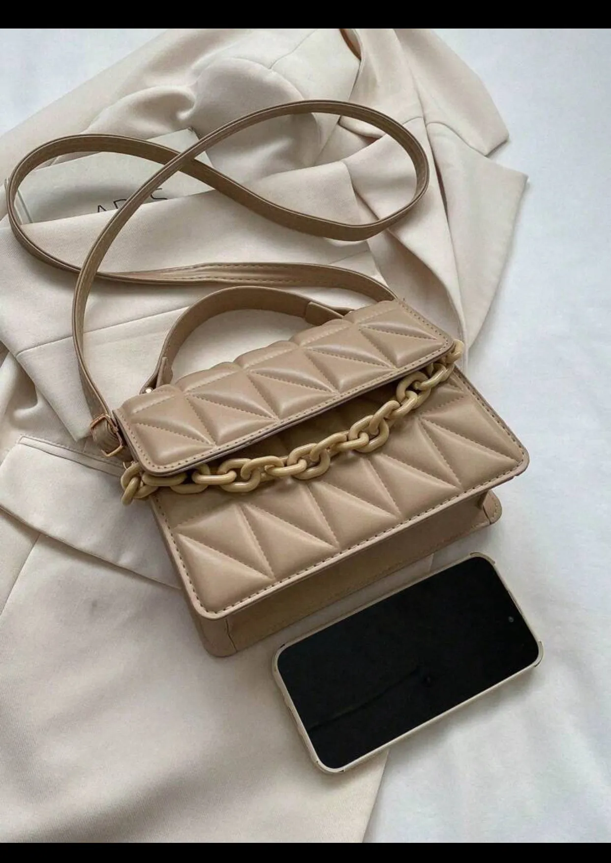 2025 New Trendy fashion one shoulder dialogue packege,Simple diamond grid popular handbag (imported)