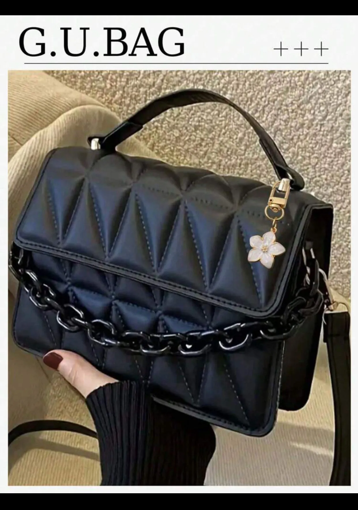 2025 New Trendy fashion one shoulder dialogue packege,Simple diamond grid popular handbag (imported)