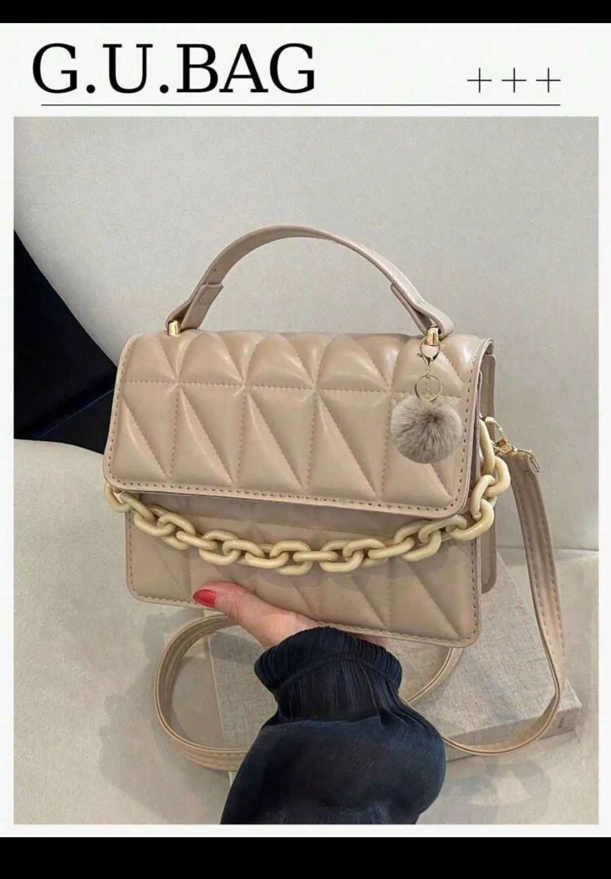 2025 New Trendy fashion one shoulder dialogue packege,Simple diamond grid popular handbag (imported)