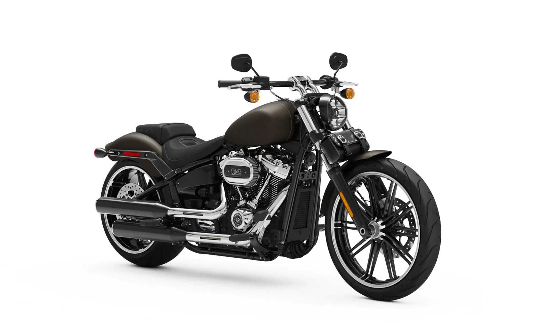 2L - Armor Studded Yamaha Leather Motorcycle Handlebar Bag