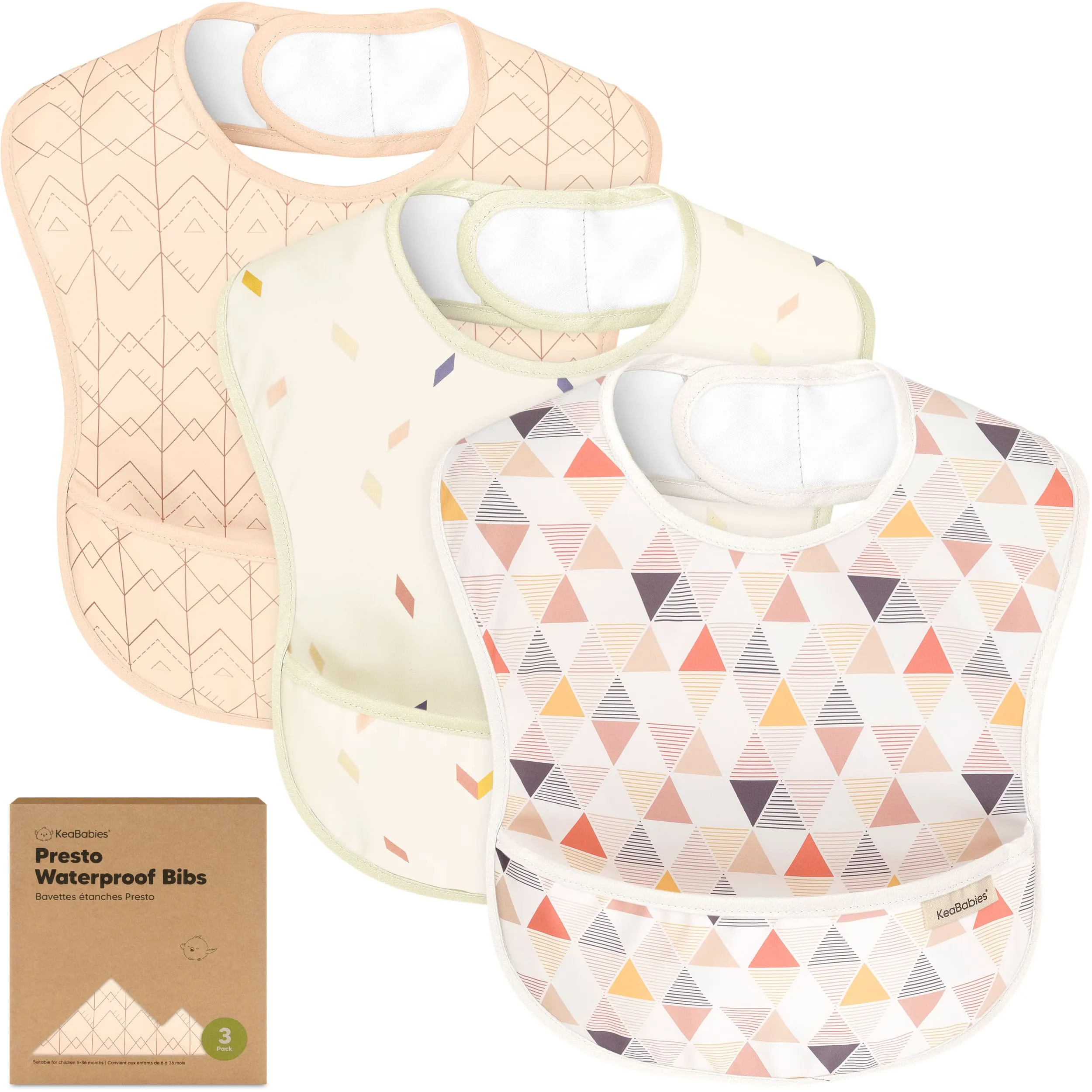 3-Pack Presto Waterproof Bibs (Prism)