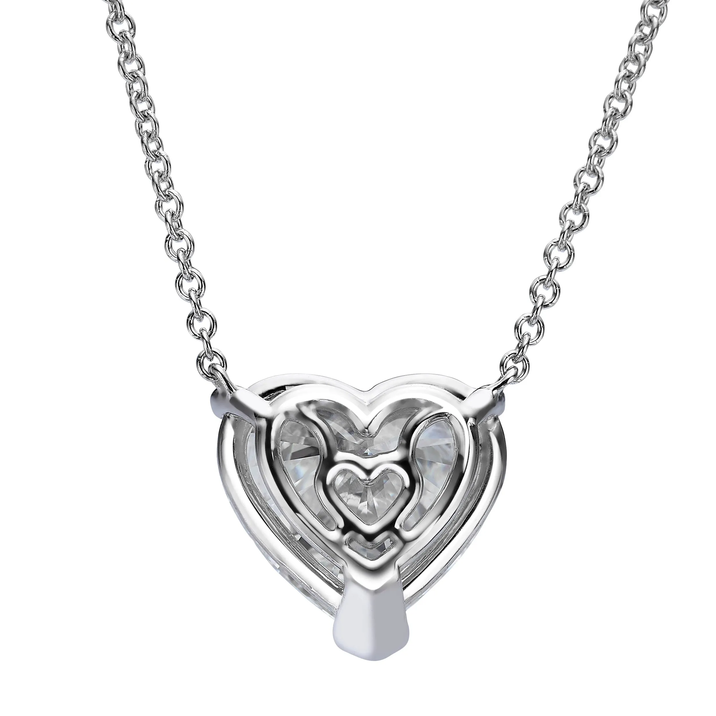 5.12 ct Lab Grown Heart Shape Diamond Solitaire Pendant Necklace