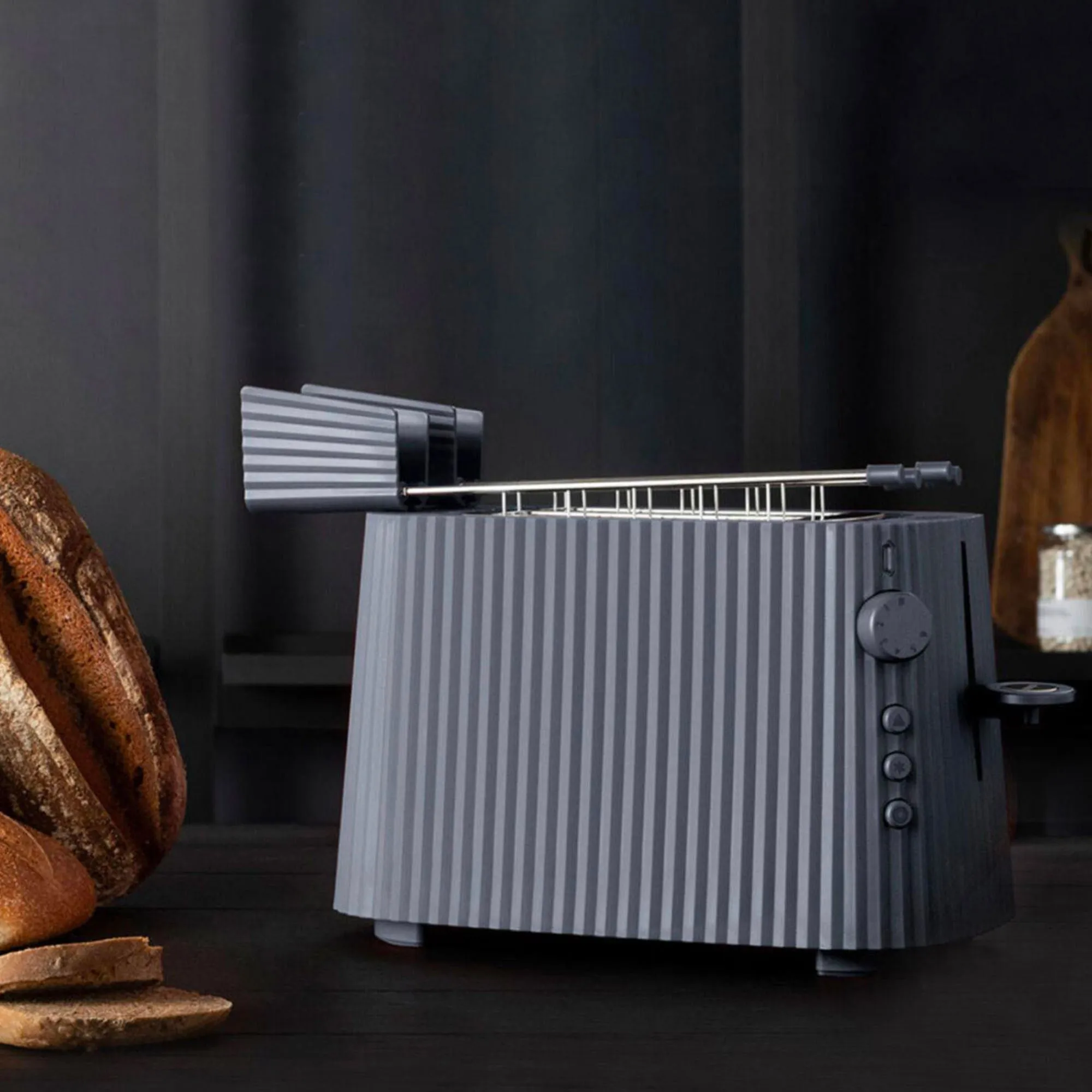 Alessi Plisse Toaster Grey