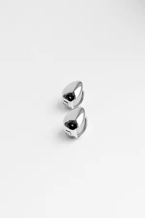 Almond Huggie Hoops