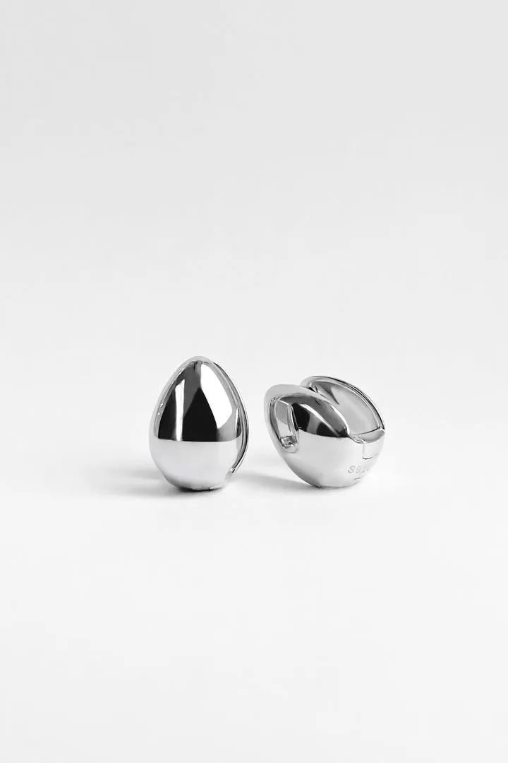 Almond Huggie Hoops