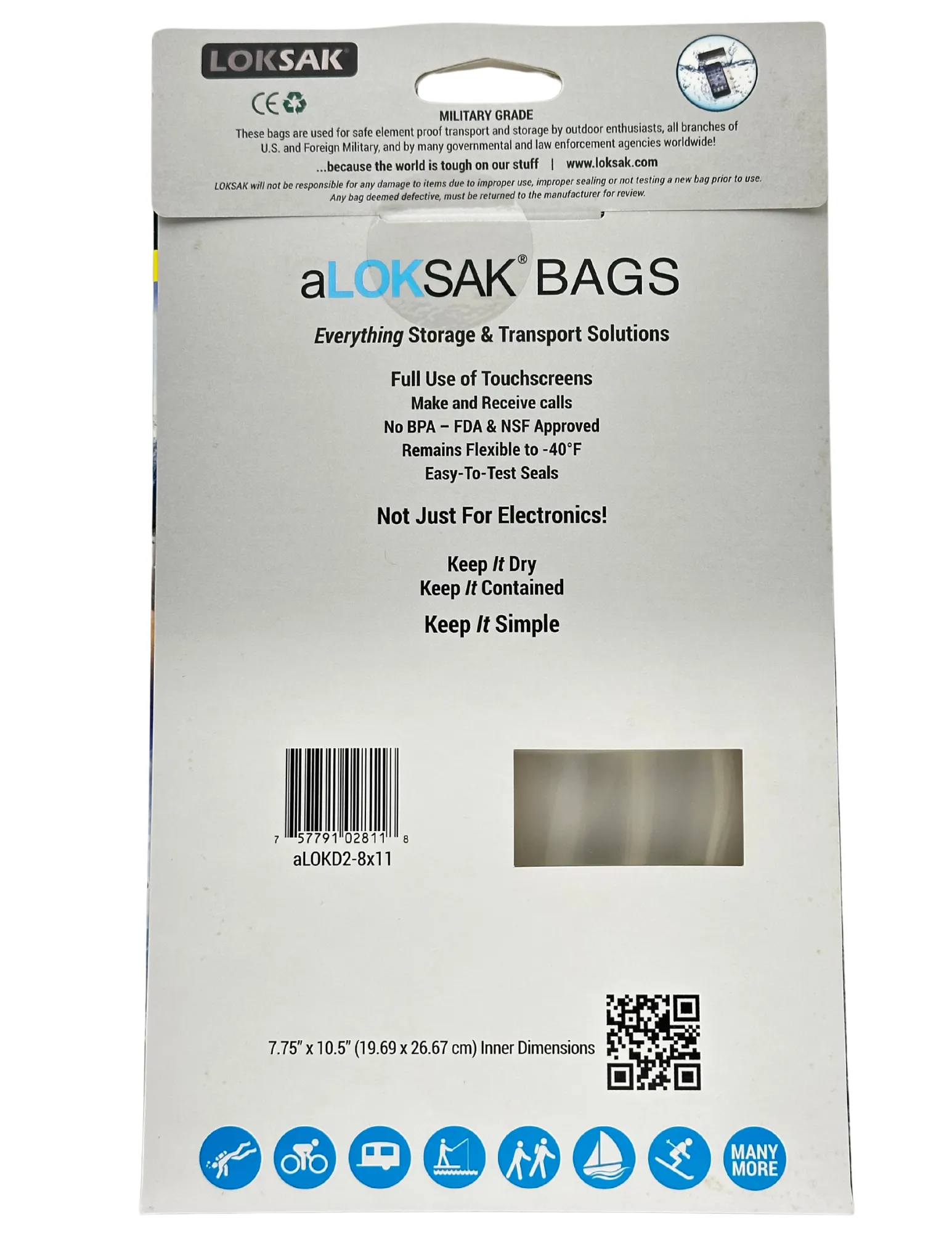 aLOKSAK Element Proof Bag 8" X 11" (2 Pack)
