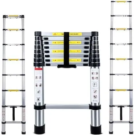 Aluminum Single Side Telescopic Foldable Ladder