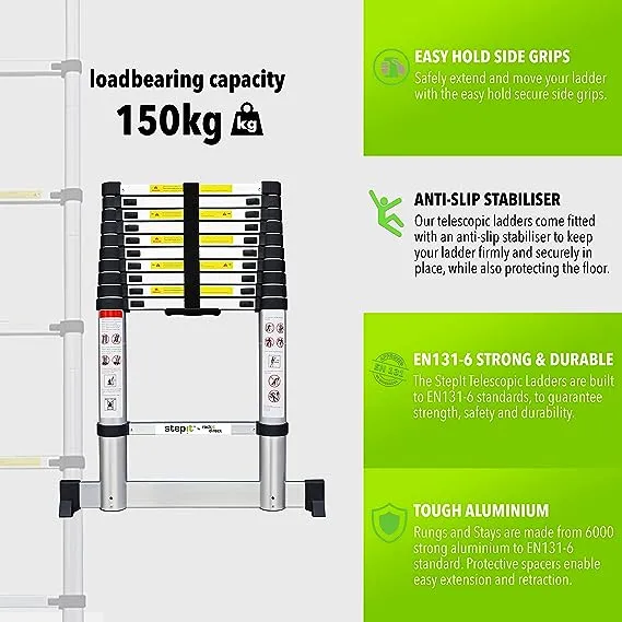 Aluminum Single Side Telescopic Foldable Ladder