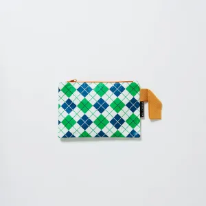 Argyle Mini Zip Pouch