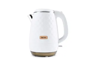 Aroma Professional AWK-3000 Surgical Grade 316 Stainless Steel Electric Water Kettle 1.2L White