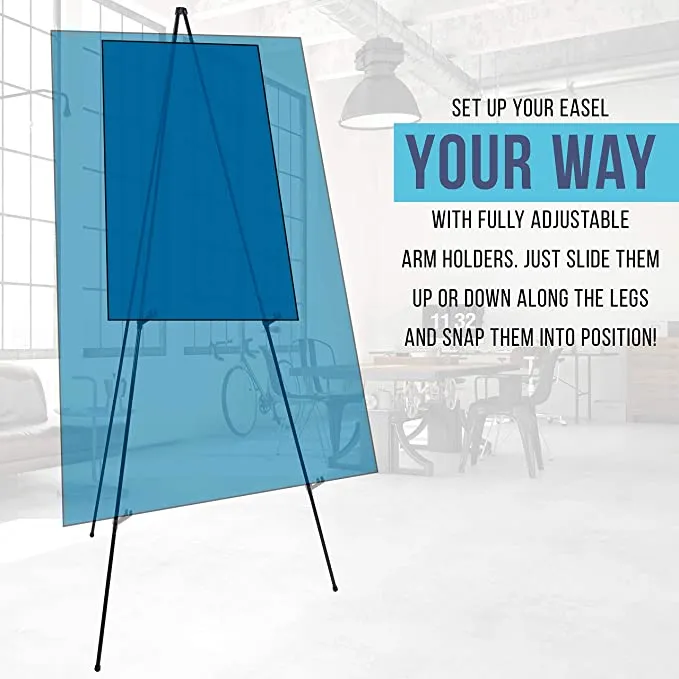Art Supply 63" High Steel Easy Folding Display Easel  - (Rental)