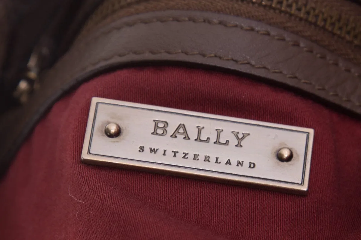 Bally Red & Brown Python Handbag