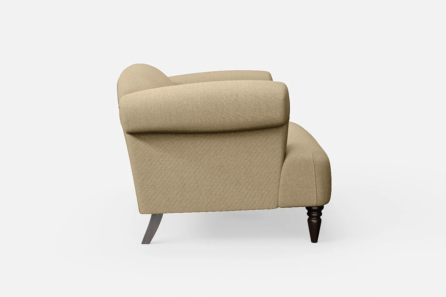 Barberton 2 Seater Sofa Beige Linen Fabric
