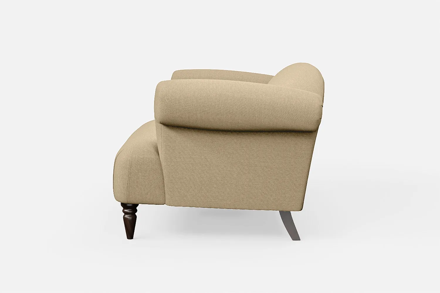 Barberton 2 Seater Sofa Beige Linen Fabric