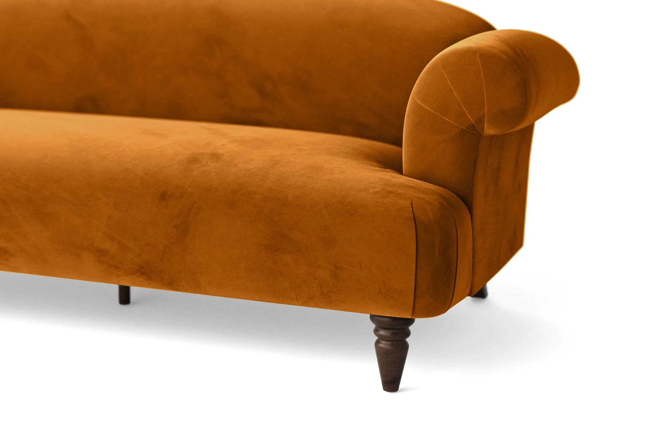 Barberton 4 Seater Sofa Gold Velvet