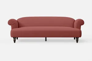 Barberton 4 Seater Sofa Rose Pink Linen Fabric