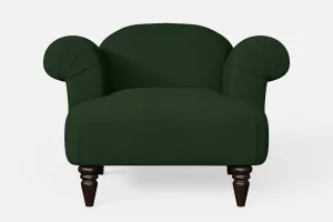 Barberton Armchair Forest Green Linen Fabric