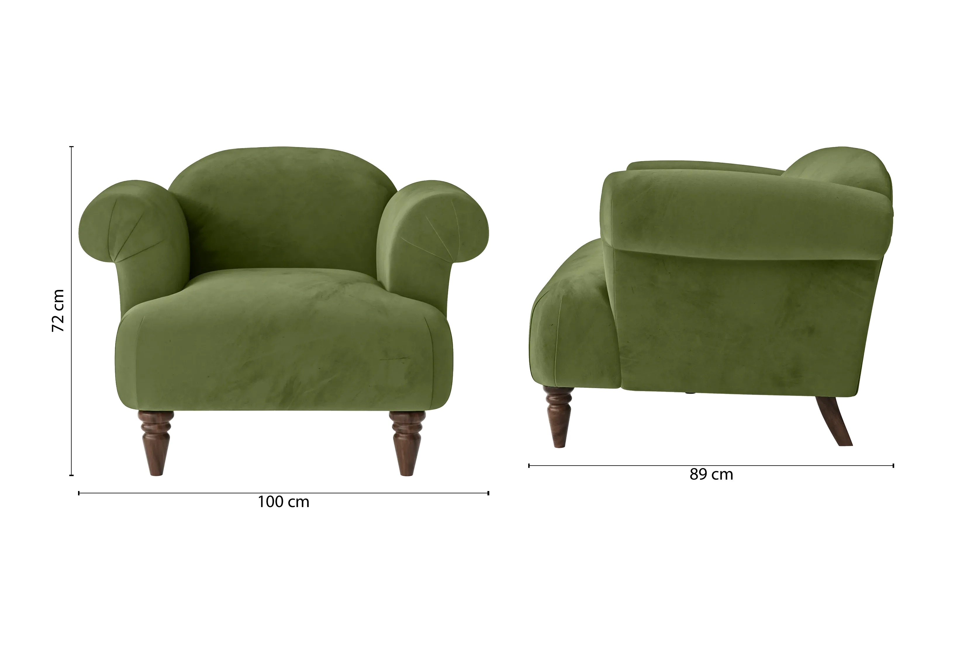 Barberton Armchair Lime Velvet