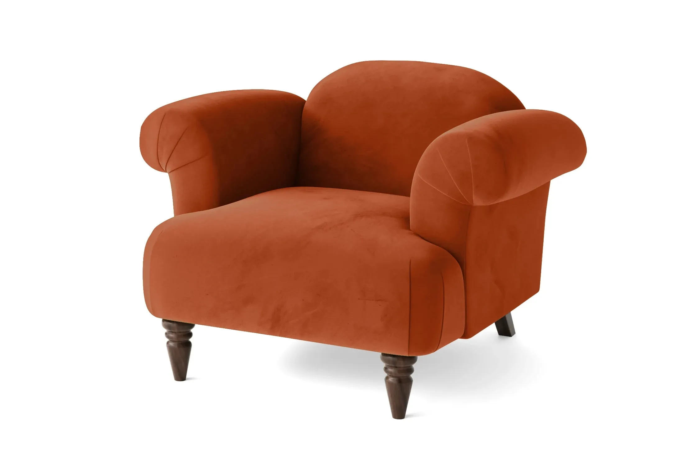 Barberton Armchair Orange Velvet
