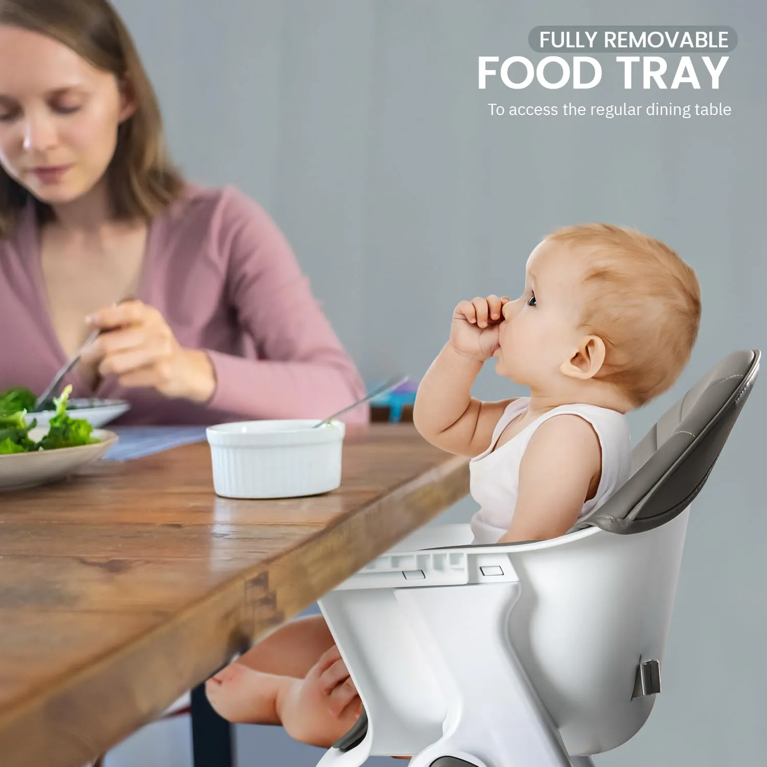 Baybee Foldable Baby High Chair for Kids with 3 Adjustable Tray, Footrest, Safety Belt