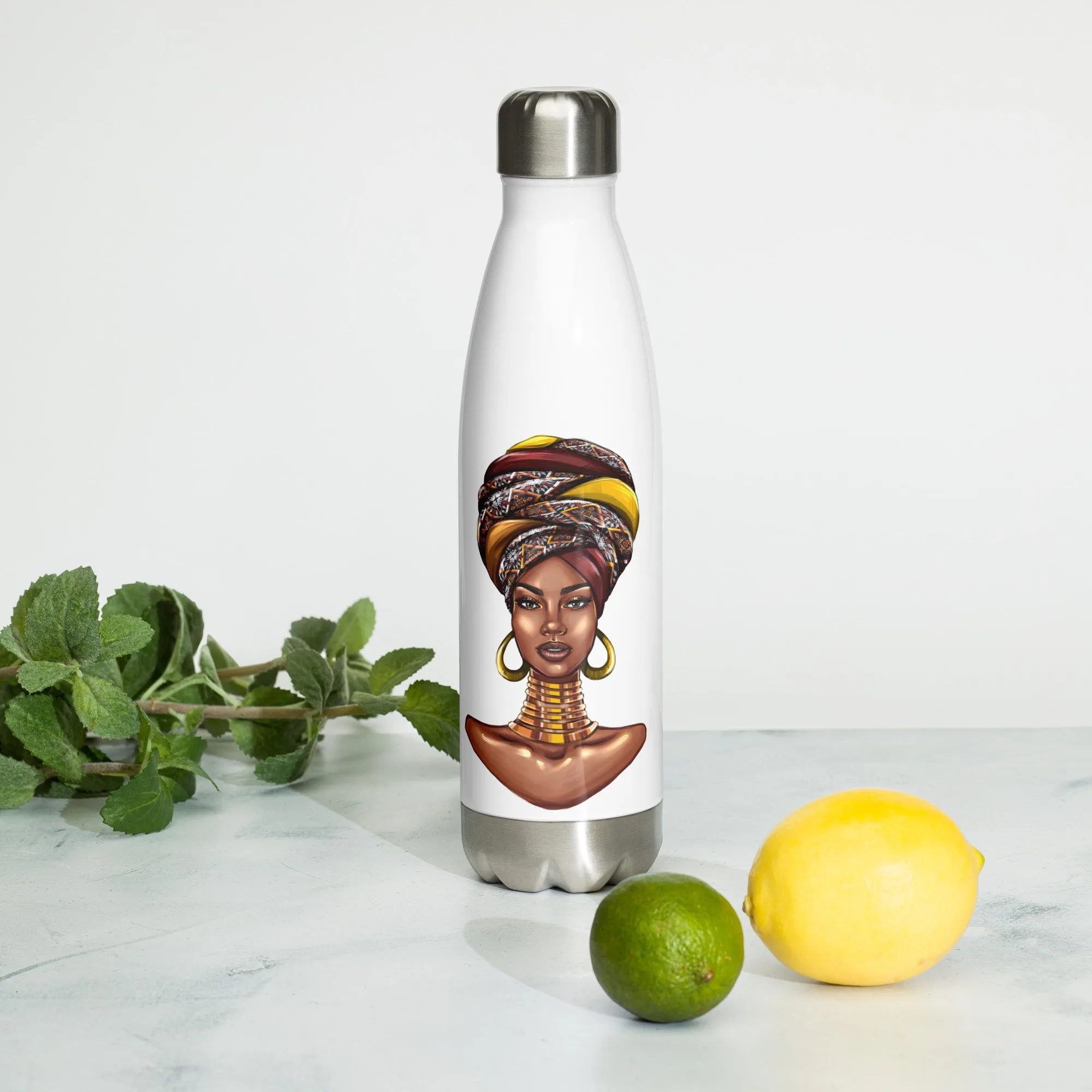 Bestseller African Headwrap design Stainless Steel Water Bottle