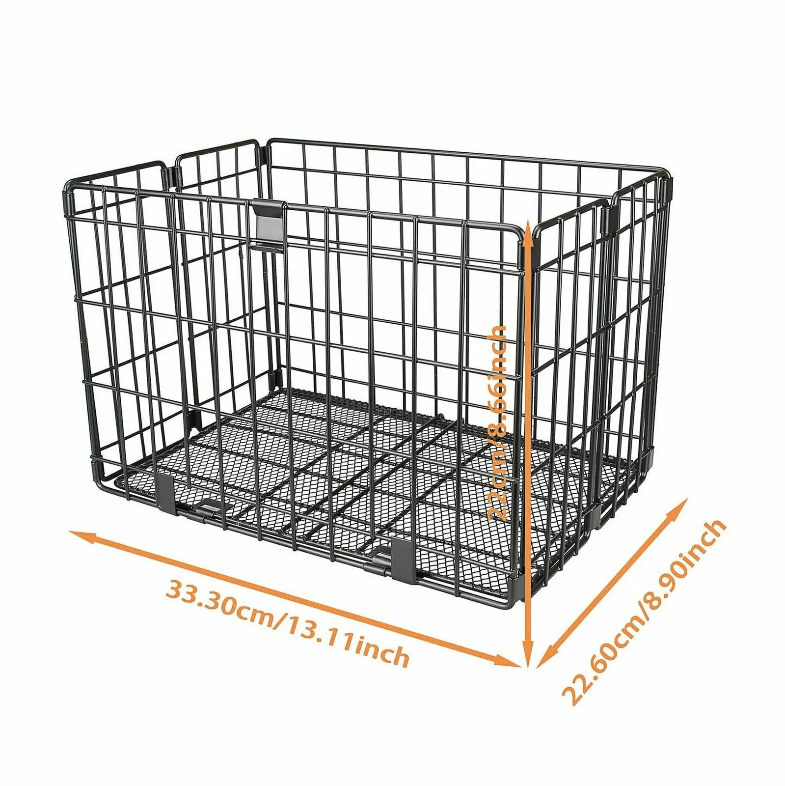 Bike Bicycle Wire Mesh Rear Side Foladable Rack Basket Wicker
