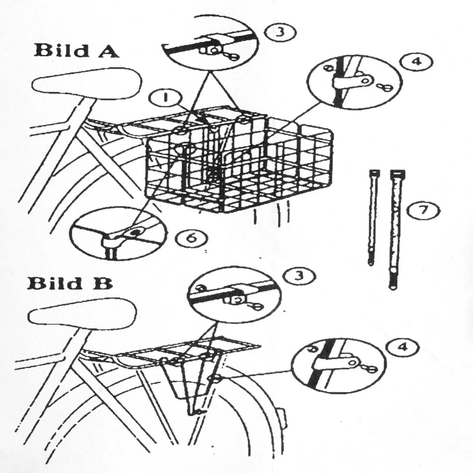 Bike Bicycle Wire Mesh Rear Side Foladable Rack Basket Wicker