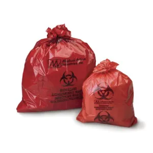 Biohazard Waste Bag Medegen Medical Products 12 to 16 gal. Red Bag Polyethylene 25 X 34 Inch - Medegen Medical Products LLC  Mfr# 108M
