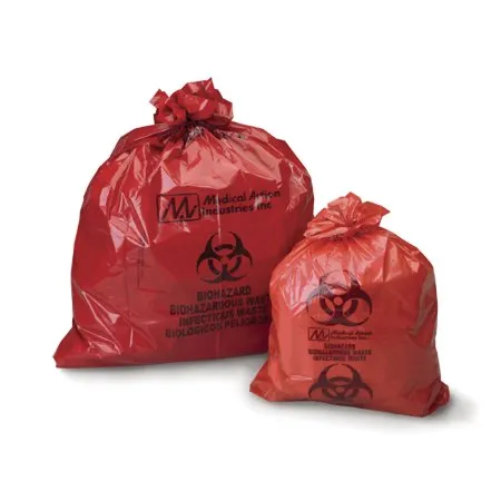 Biohazard Waste Bag Medegen Medical Products 12 to 16 gal. Red Bag Polyethylene 25 X 34 Inch - Medegen Medical Products LLC  Mfr# 108M