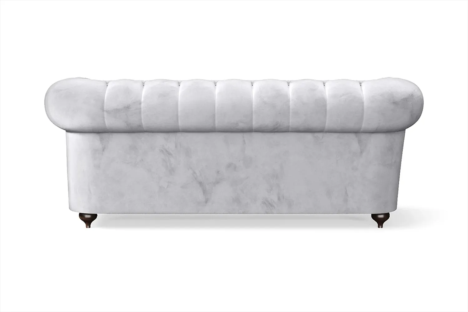 Bitonto 2 Seater Sofa Silver Velvet