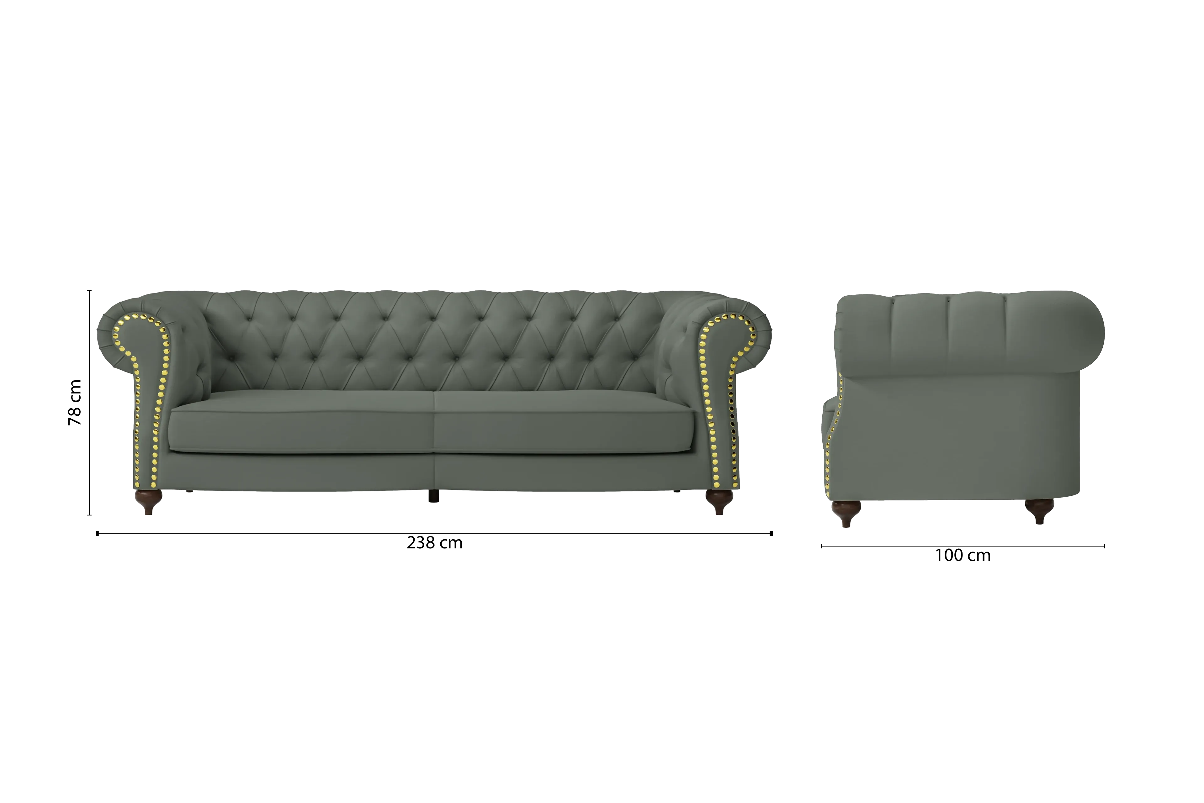 Bitonto 3 Seater Sofa Lush Leather
