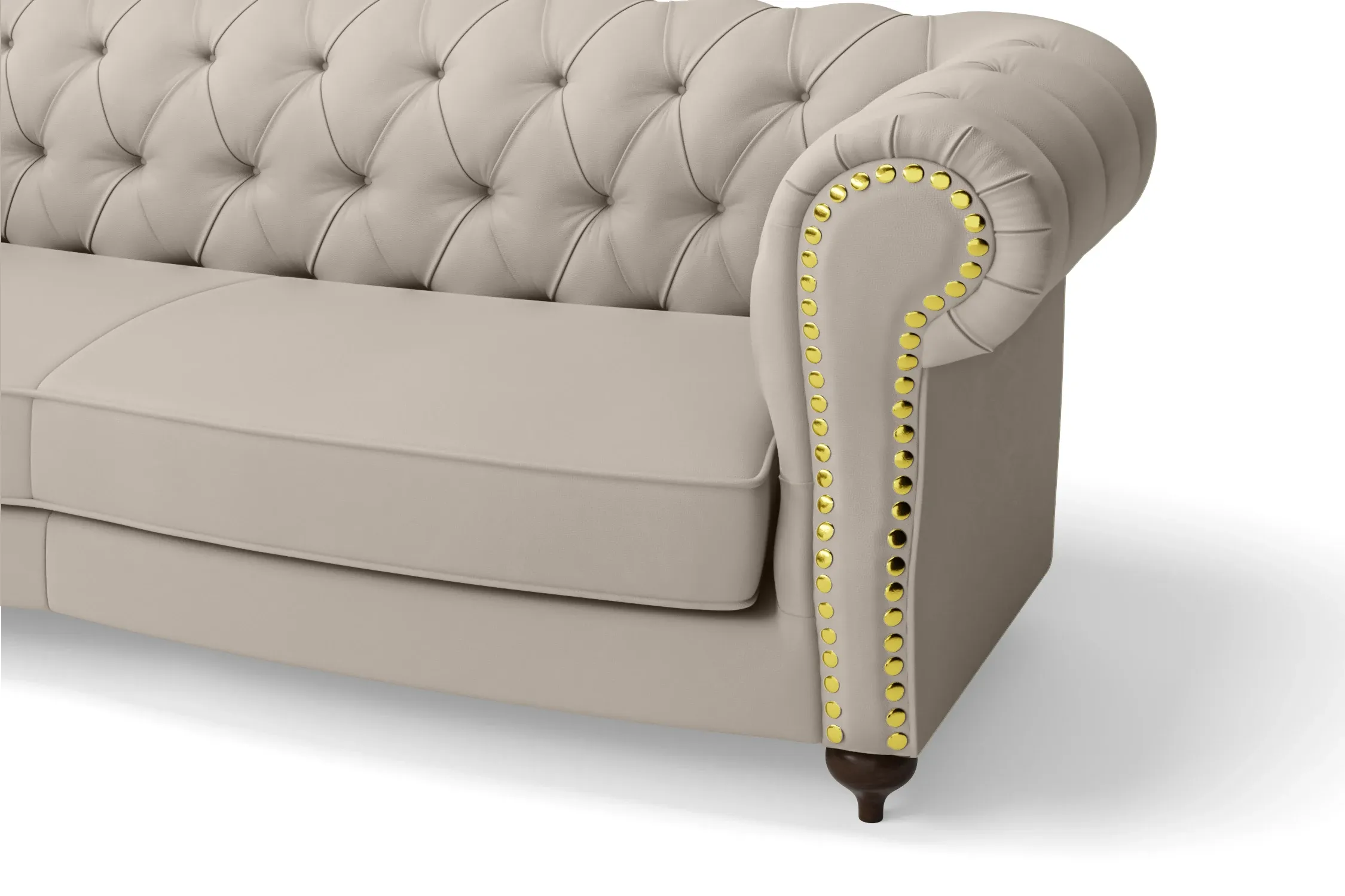 Bitonto 3 Seater Sofa Sand Leather