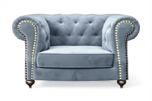 Bitonto Armchair Baby Blue Velvet