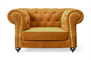 Bitonto Armchair Gold Velvet