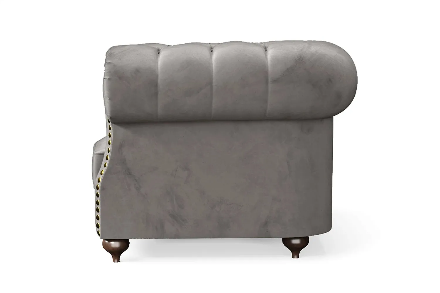 Bitonto Armchair Grey Velvet