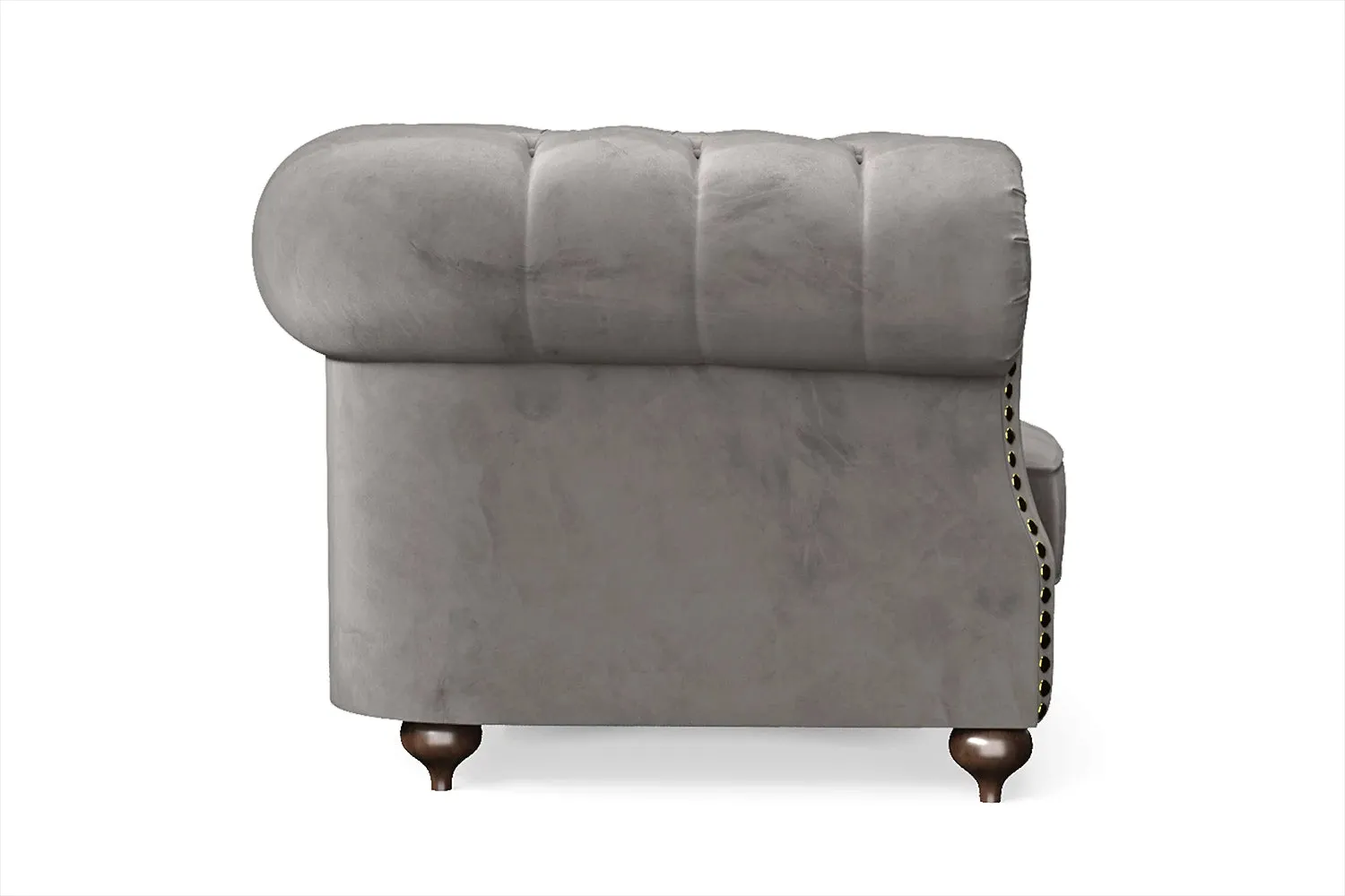Bitonto Armchair Grey Velvet