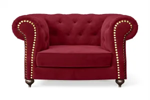 Bitonto Armchair Red Velvet