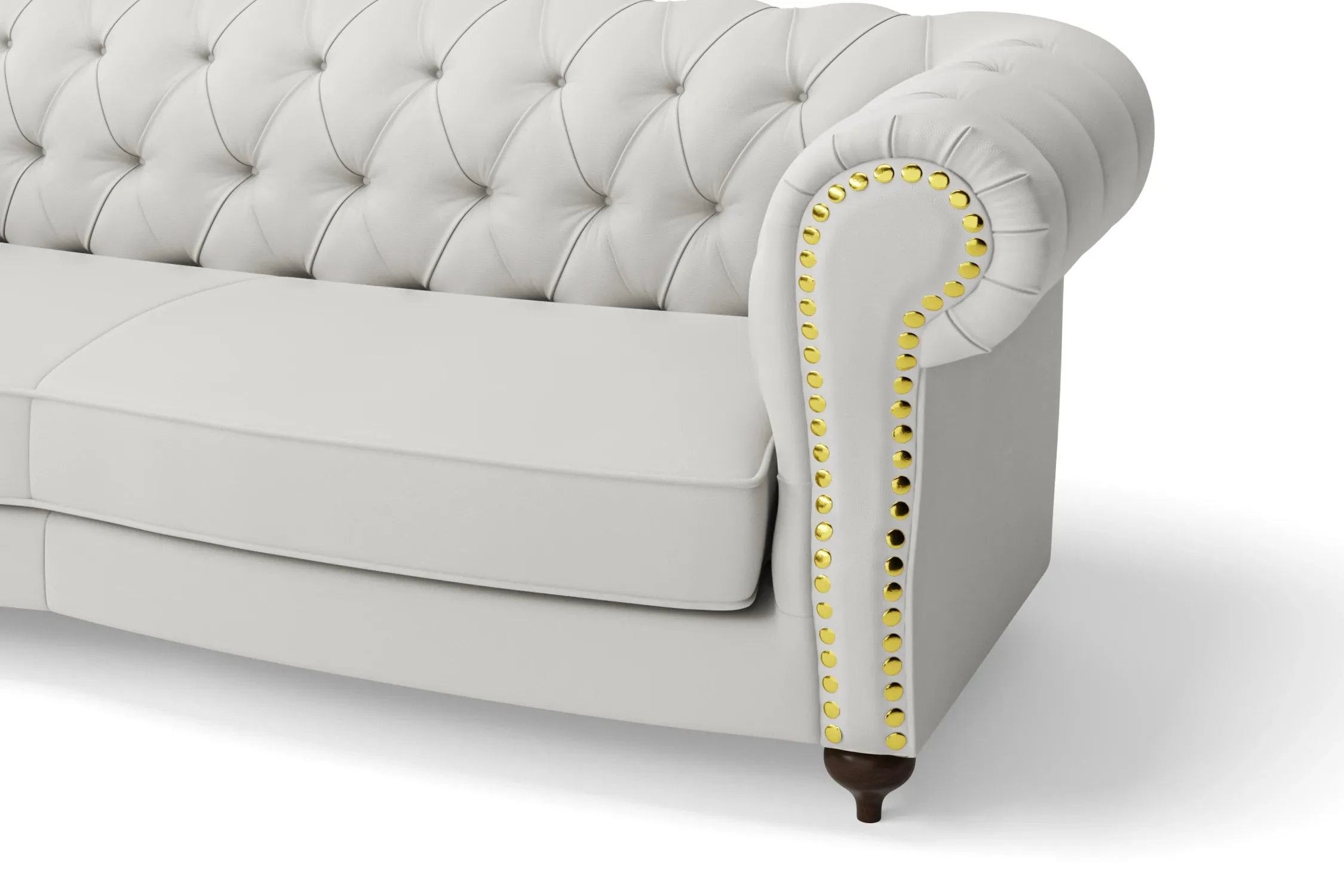 Bitonto Armchair White Leather