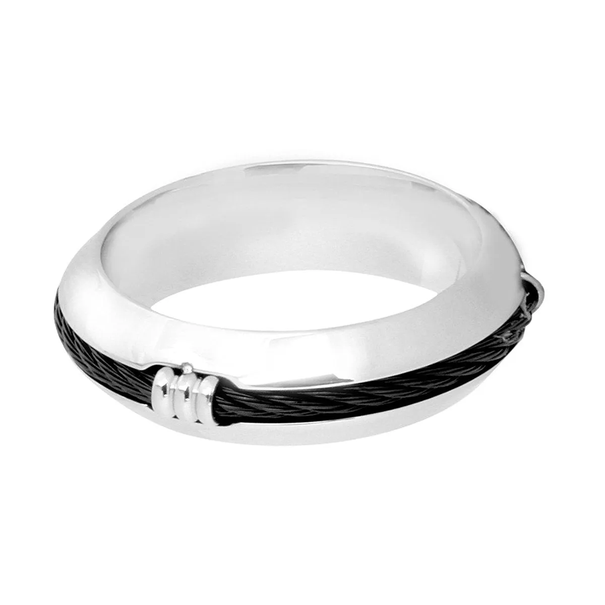 Black Rhodium Plated 316L Surgical Stainless Steel Wedding Engageent Band Ring For Men