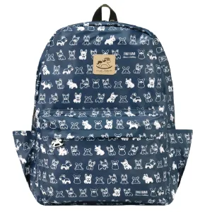 Blue French Bulldog Large Backpack