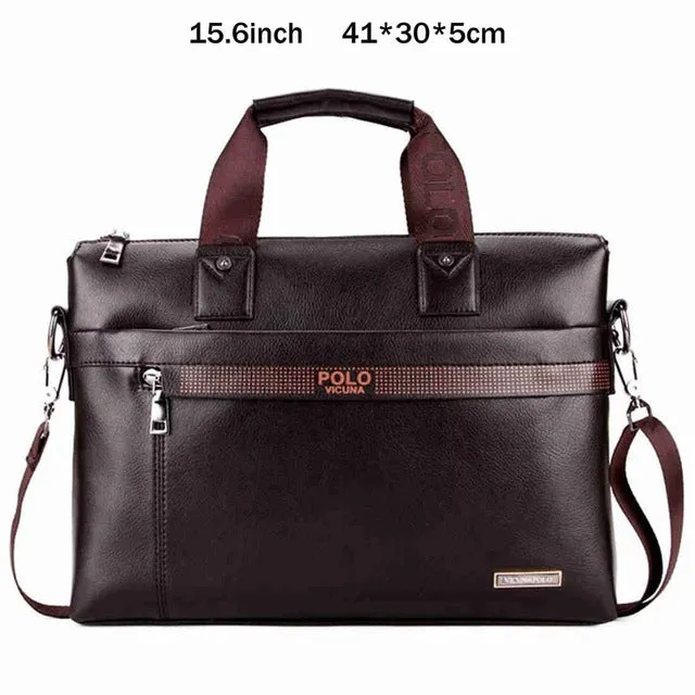 Business Mens Briefcase Bag Leather Laptop