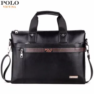 Business Mens Briefcase Bag Leather Laptop
