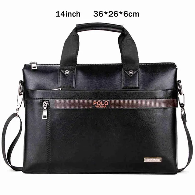 Business Mens Briefcase Bag Leather Laptop